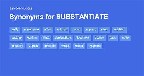 substantiate synonym|another word for substantiating.